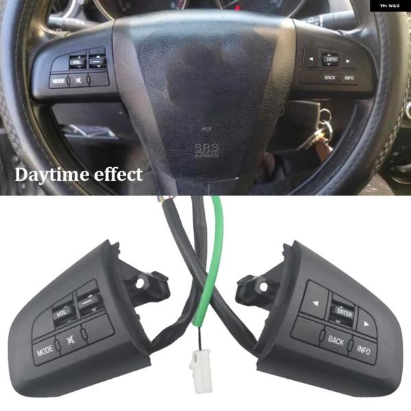並行輸入品 ステアリングホイール ボタン スイッチ クルーズ コントロール オーディオ ボタン マツダ 3 2010 CX-5 CX-7 2008-2013  