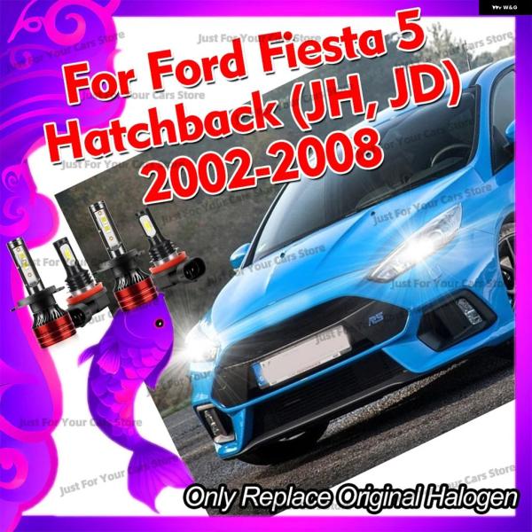 並行輸入品 2/4個 車用 LED ヘッドライト 6000K フォグランプ 3570 CSP バルブ 12V フォード フィエスタ5 ハッチバック JH JD 