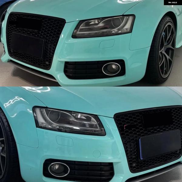 並行輸入品 アウディ A5 B8 S5 RS スタイル フロント バンパー グリル ラジエーター エアインテークメッシュ ハニカムフロント 2007-2012