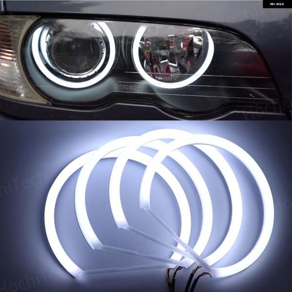 並行輸入品 BMW E46 LED ヘッドライト エンジェル デーモンアイ キット 3シリーズ セダン ツーリング ワゴン クーペ コンパクト 1998-200