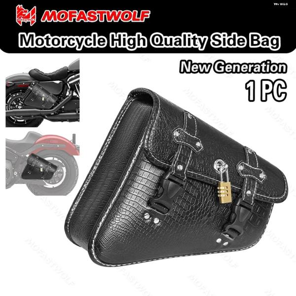 並行輸入品 ハーレー ホンダ LRON883120048ストリートボブ ローライダー ファットボブ クルーザー プリンス用 バイク サイド バッグ サドル