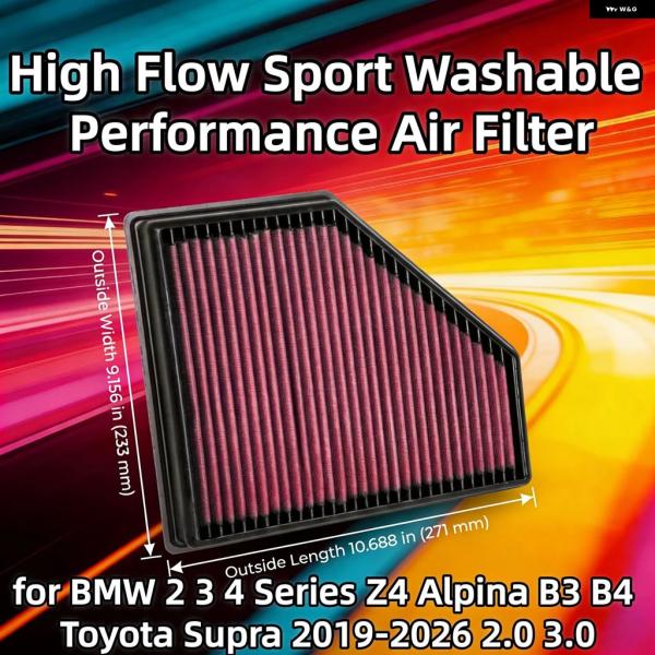 並行輸入品 BMW トヨタ 2 3 4シリーズ Z4 アルピナ B3 B4 スープラ 2.0 3.0 ハイフロー スポーツ ウォッシャブル パフォーマンス エア