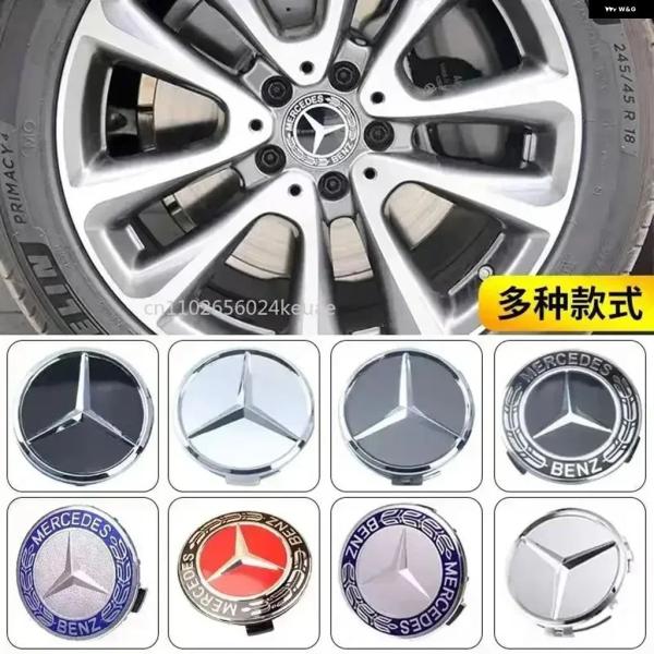 並行輸入品 メルセデス ベンツ AMG A180 W108 W201 W212 W213 75MM 車用ホイールセンターハブキャップ タイヤリム カバー CLA CLK W220用 4個