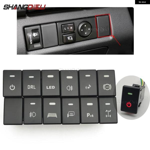 並行輸入品 ISUZU MU-X D-MAX SPARK CROSS LED スポットライト レーダー 燃料タンク リアビュー ステアリングホイール ヒーター ボタン スイッチ 配線