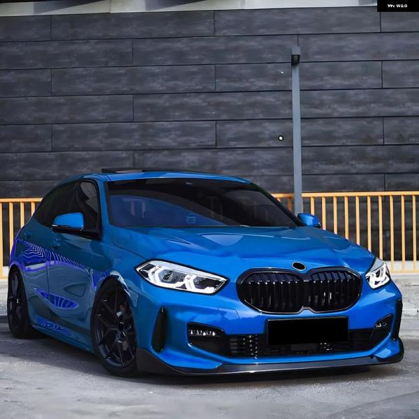 並行輸入品 BMW F40 1シリーズ 2019-2024用 シングル/ダブルスラット シャドウライン フロント グリル