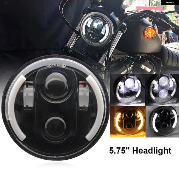 並行輸入品 5.75 インチ ヘッドライト 5-3/4 - デビッド LED ヘッドランプ ソフテイル ダイナ スポーツスター モデル