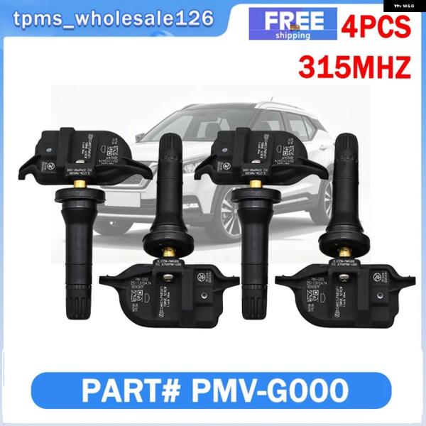 並行輸入品 タイヤ 空気圧 システム 2024-202産キックス TPMS タイヤセンサー 4個 315MHZ PMV-G000 40700-6LY0B 40700-1YC0A