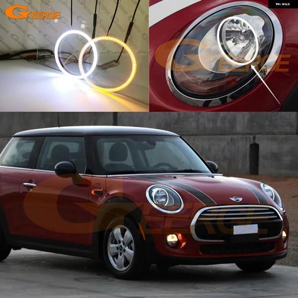 並行輸入品 MINI F54 F55 F56 F57 COOPER D S ONE 2014 - 15 2017 超高輝度スイッチバック DRL ウィンカー LED エンジェルアイ キット ハロリング