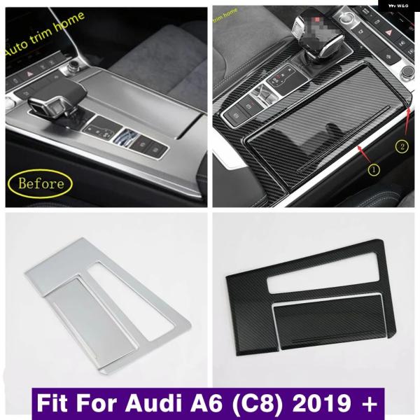 並行輸入品 アウディ A6 C8 2019 - 2025 センター ギア シフト ボックス コントロール スイッチ 装飾 パネル カバー トリム アクセサリーオ