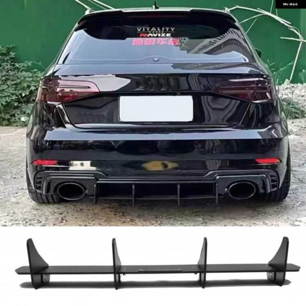 並行輸入品マットブラック カーリア バンパー ディフューザー サイドスプリッタースポイラー アウディ RS3 セダン ハッチバック 2013-2020 自動車 
