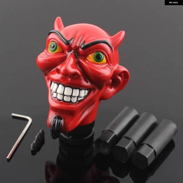 並行輸入品シフター マニュアル ノブ シフト レバー マニュアル ギア 赤デビル頭 トラック シフト ノブ シフト ノブ シフター レバー