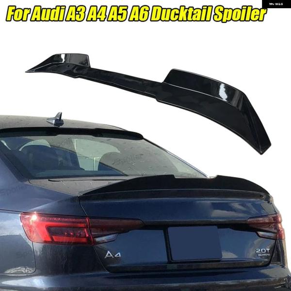 並行輸入品 アウディ A3 8P A4 B8 B9 A5 A6 C6 車用リア トランク ハイキックダックテール ブーツ スポイラー ウィング3個 セット