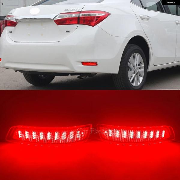 並行輸入品 トヨタ カローラ 2014 - 2016 2018 LED リア バンパー リフレクター ライトレクサス GS250 ES250 ブレーキ フォグ 