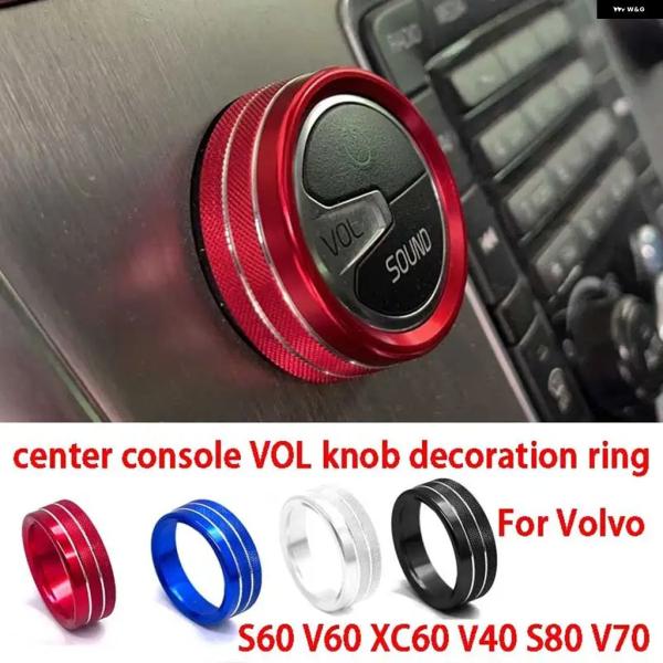 並行輸入品 ボルボ S60 V60 XC60 V40 S80 V70 カー エアコン 回転ノブリング オーディオ ステレオ ボリューム コントロール ノブファン
