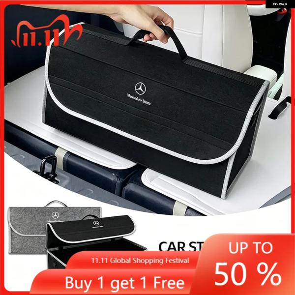 並行輸入品 メルセデス ベンツ W204 W205 C63 車用ソフトフェルト 収納 バッグ オーガナイザー 折りたたみ式 トランク GLE63 CLS63 G