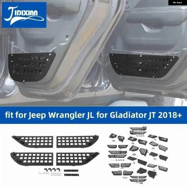 並行輸入品 ジープ ラングラー JL グラディエーター JT 2018 年以降モデルフロントリアドア 収納 メッシュポケット ボックス オーガナイザー