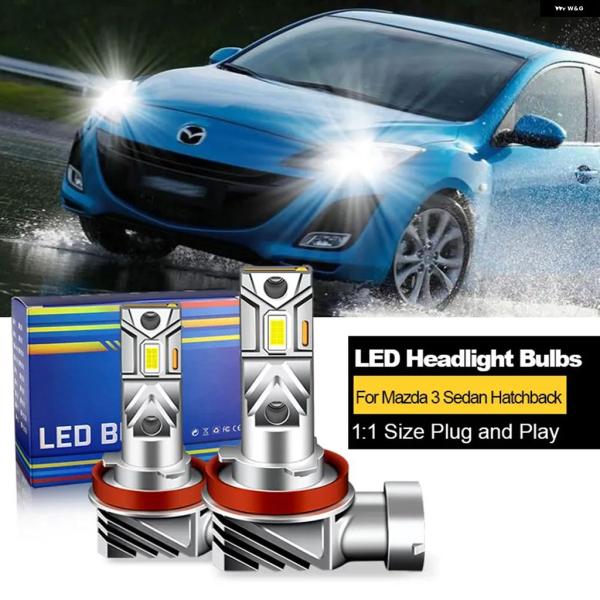 並行輸入品 マツダ H11 CANBUS 3 セダン ハッチバック 2016 - 15 2010 - 14 LED ヘッドライト 9005 ハイ/ロー 12V 