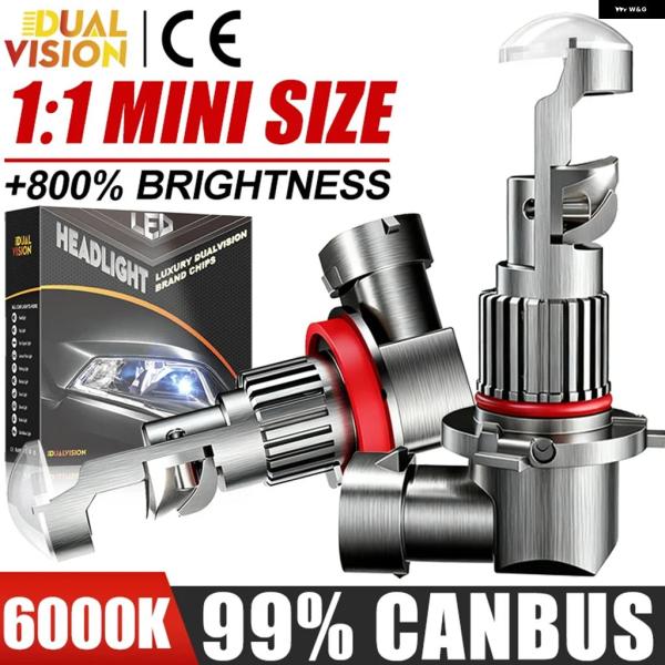 並行輸入品 ミニ H11 9005 HB3 9006 HB4 LED ヘッドライト H7 H8 H9 CSPチップ ライト ミニプロジェクター レンズ 6000K スーパーキャンバス 12V