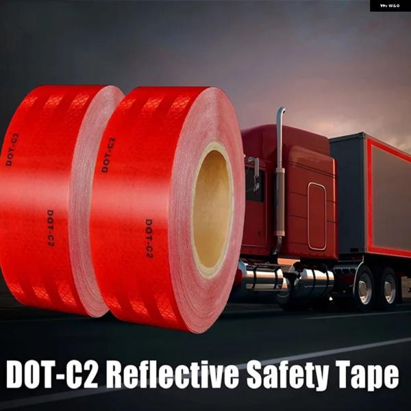 並行輸入品 トラック 反射 ステッカー テープ ハザード 夜間ライト 防水 車 赤色 DOT-C2 1/3/10M