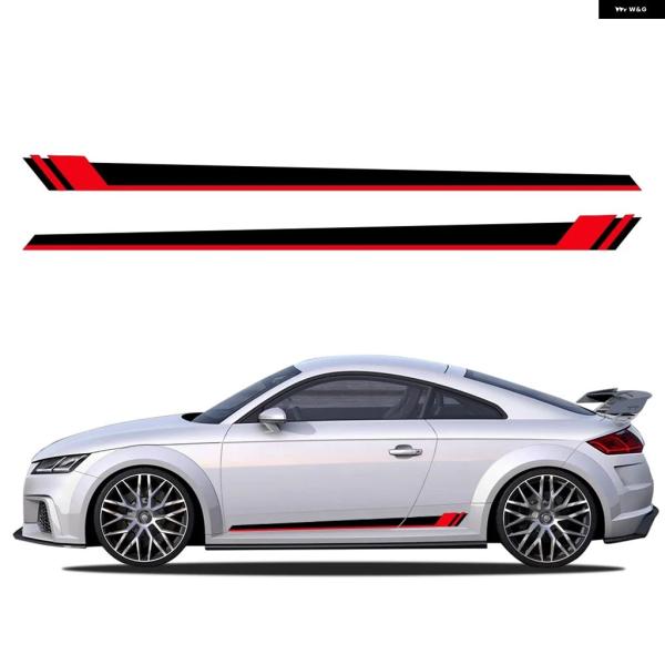並行輸入品 アウディ TT RS MK2 8J クーペ MK3 8S FV ロードスター TFSI カーサイドストライプ デカール ドア ステッカー ビニール 