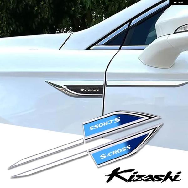 並行輸入品 スズキ S-CROSS SX4 キザシ用 サイドドアブレード カー ステッカー 2個セット