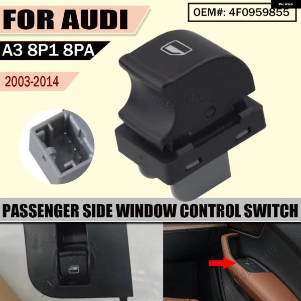 並行輸入品 アウディ A3 S3 スポーツバック A6 C6 セダン Q7 電動パワー パネル ウィンドウマスター コントロール スイッチ ボタン 4F0959