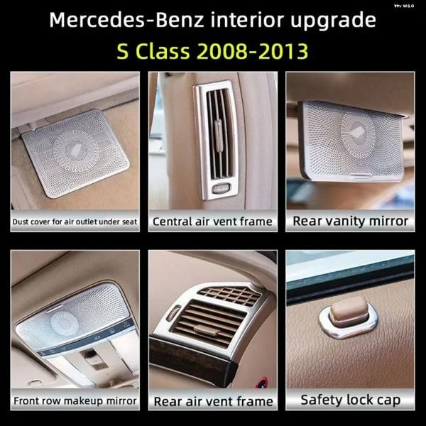 並行輸入品 メルセデス ベンツ W221 S クラス 2008-2013用 カー シートバック オーディオ スピーカー カバー トリム ラウド キック防止 ステ