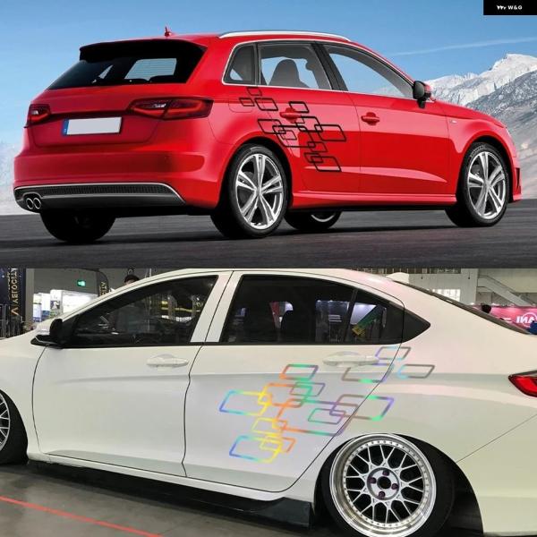 並行輸入品 アウディ A3 8P 8V 8L 8Y S3 RS3 セダン スポーツバック TFSI TDI カー ビニールフィルム デカール サイドボディ ステ