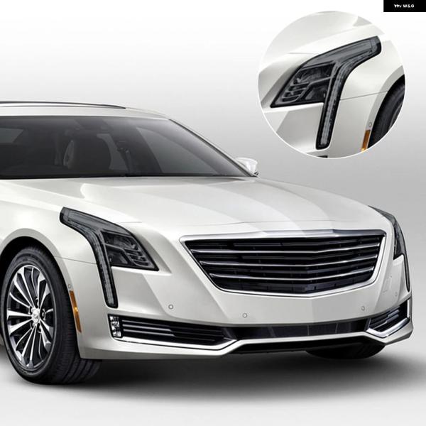 並行輸入品 キャデラック CT6 2016-2020用 スモークブラック 高 プレカット ヘッドライト フィルム PPF 傷防止 カービニールラップ キット