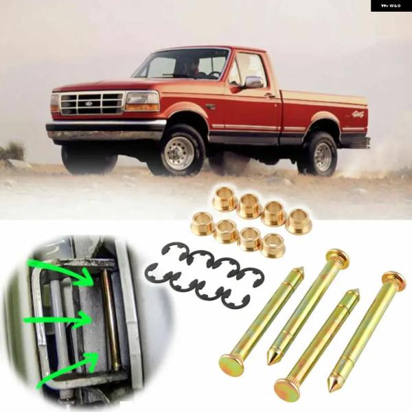 並行輸入品 フォード F150 F250 F350 ブロンコ 2 ドア ドアヒンジピン ブッシング リペア アセンブリ キット 高耐久ヒンジピン ピン