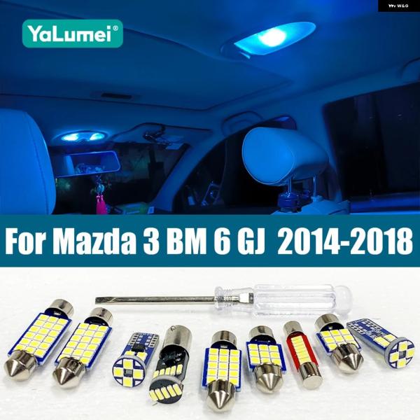 並行輸入品 マツダ 3 BM アクセラ6 GJ アテンザ 2014 - 2016 2018用 車用 LED 電球 車内読書灯 トランク ライト 5個