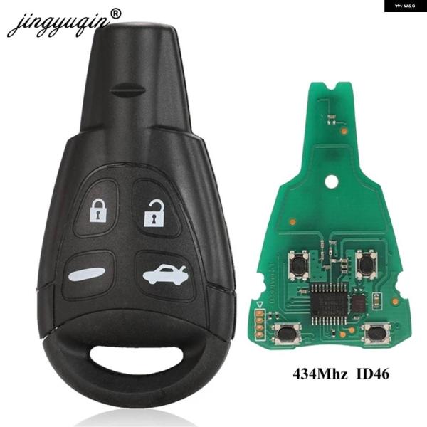 並行輸入品 434MHZ ID46 4 ボタン カーキーフォブ サーブ 93 95 9-3 9-5 WF リモートキー LTQSAAM433TX
