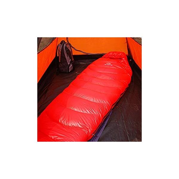 高級ダウン寝袋 マミー型 コンパクト収納 寝袋 シュラフ 登山 アウトドア 防災用 避難用 防水 最低使用温度 15度 Apaproduction Fr