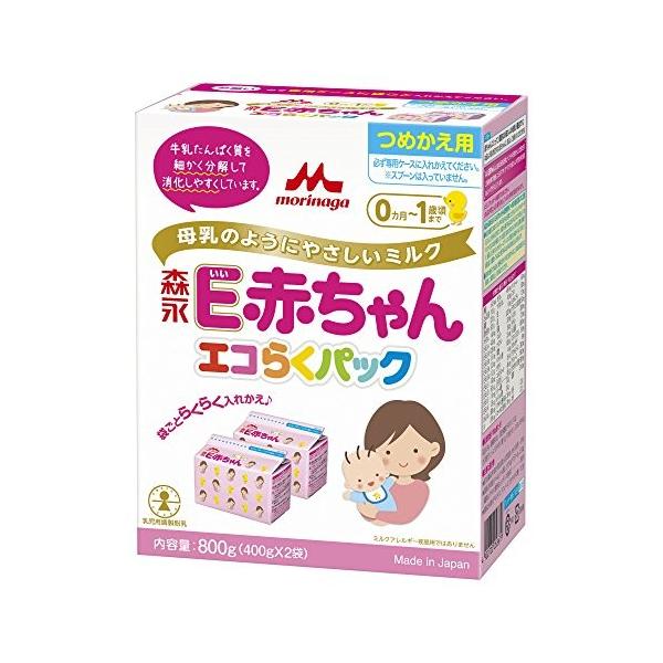 森永 E赤ちゃん エコらくパック つめかえ用 E赤ちゃん Sawazoomの森永 800g 400g 2袋 ６個セット 800g Sawazoom