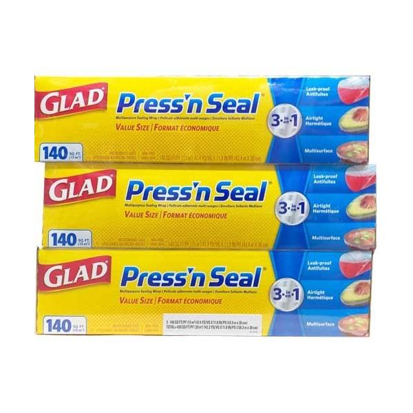 GLAD PRESS'N SEAL プレスンシール(30cmX43.4m)3個セット : あーるある