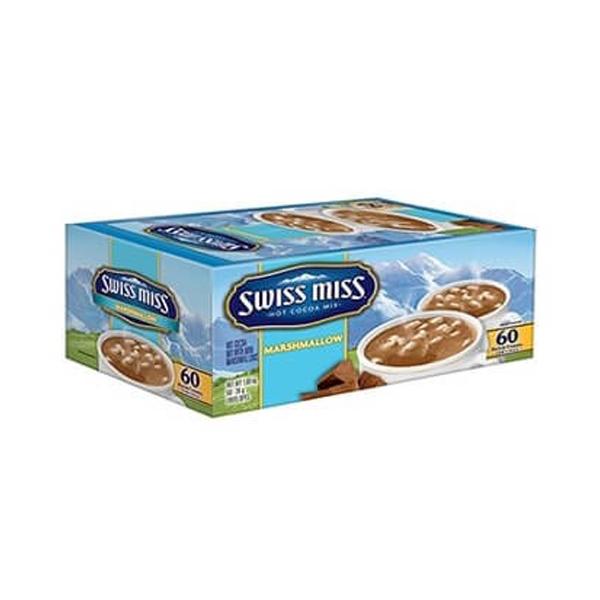 ■名称:粉末清涼飲料■メーカー:SWISS MISS■内容量:1.68kg（28ｇ×60袋）■原材料:砂糖、ぶどう糖シロップ、乳等を主要原料とする食品、ココアパウダー、植物油脂、脱脂粉乳、マシュマロ、食塩／PH調整剤、乳化剤、香料、増粘剤（...