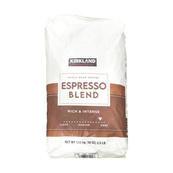 他サイト： KIRKLAND コーヒー豆  エスプレッソ ブレンド リッチ＆インテンス ダークロースト 1130g カークランドの商品画像