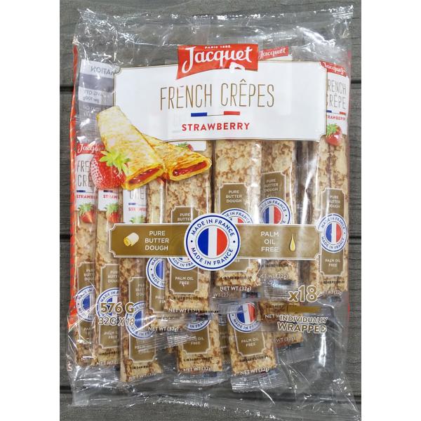 クレープ発祥の地であるフランスブルターニュのオーセンティックなクレープ新鮮な牛乳と卵を使用して作られています。温めてもそのままでもおいしく召し上がれます。便利な個包装■商品名:菓子■原材料名:クレープ生地（小麦粉、砂糖、卵、ぶどう糖、濃縮バ...