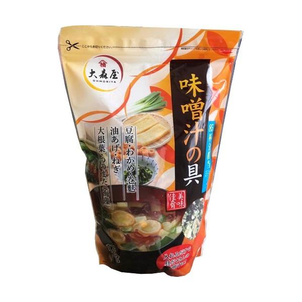 ■商品名:大森屋 味噌汁の具■メーカー:大森屋■内容量:175g■原材料:わかめ（中国産）、巻麩(小麦粉、小麦グルテン)、乾燥油揚げ(大豆蛋白、植物油、その他)、乾燥豆腐(大豆、麦芽糖、でん粉)、乾燥大根葉（大根葉、ぶどう糖）、ねぎ、ツノマ...