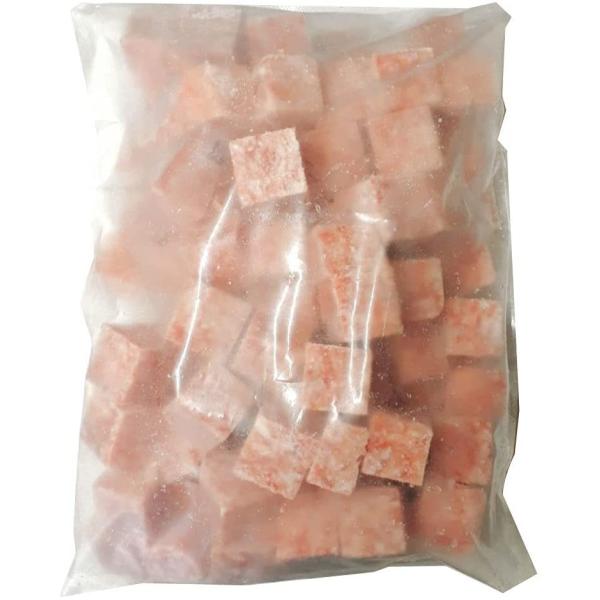 ひとくちサイズの成型肉のサイコロステーキです。 適度な食感があり、崩れにくいので焼くだけでなく煮込み料理にもお使いいただけます。 チャーハン、お弁当などにもオススメです。