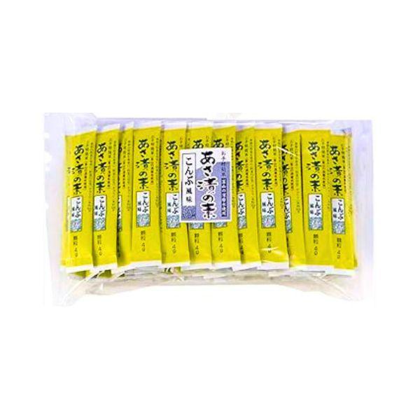 富山湾の海洋深層水を配合した顆粒タイプのあさ漬の素です。季節のお好みの野菜にまぶしてもんで30分で、こんぶ風味のあさ漬が完成します。スティック1本で野菜100ｇ（きゅうりなら1本ほど）が漬けられます。まろやかなこんぶ風味が口の中いっぱいに広...