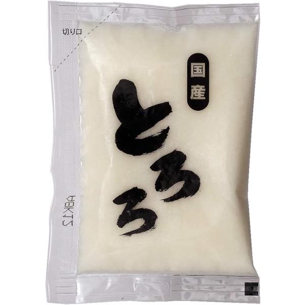 国産長芋を100％使用したあっさりとしたとろろです。すりおろした後急速凍結しました。面倒な皮むき、すりおろしの手間がはぶけ、解凍するだけで無駄なく簡単に美味しい長芋とろろを味わえます。