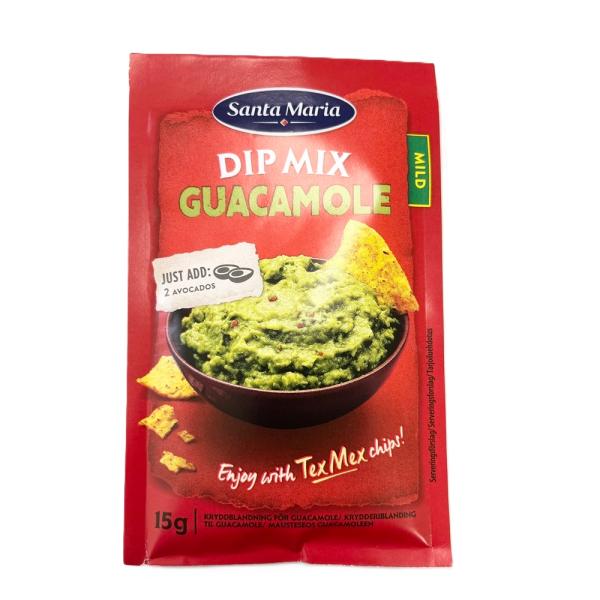 サンタマリア「ワカモレディップミックス」は、すりつぶしたアボカド2個に混ぜるだけで、簡単に本格的なアボカドディップ（ワカモレ）が作れるシーズニングです。ガーリックやオニオン、チリなどのスパイスをバランスよくブレンドし、アボカドのまろやかな風...