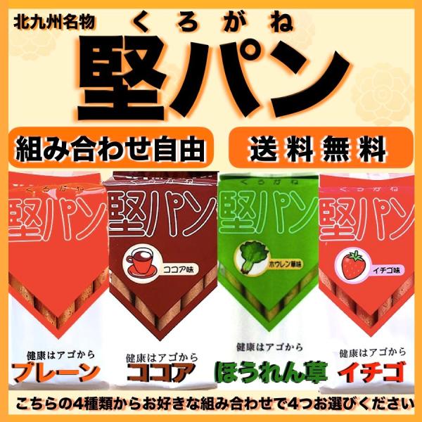 くろがね堅パン スティックタイプ ５枚入り プレーン ココア ほうれん草 イチゴ 保存食 お菓子 おやつ 非常食 送料無料 詰め合わせ ネコポス ポイント消化