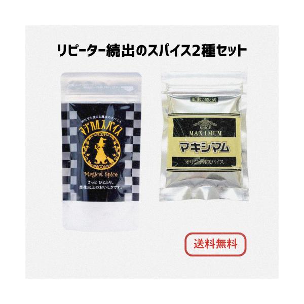 他サイト： 【スパイス2種セット】ライフテック マジカルスパイス100g 中村食肉 マキシマム120g 万能スパイス BBQ 調味料 バーベキュー  詰め替え用の商品画像