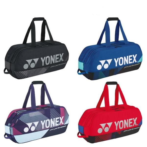 ヨネックス(YONEX)バドミントン テニス  バッグ トーナメントバッグ  テニスラケット2本収納可 BAG2401Wブラックコバルトブルーグレープスカーレットブラック/シルバー
