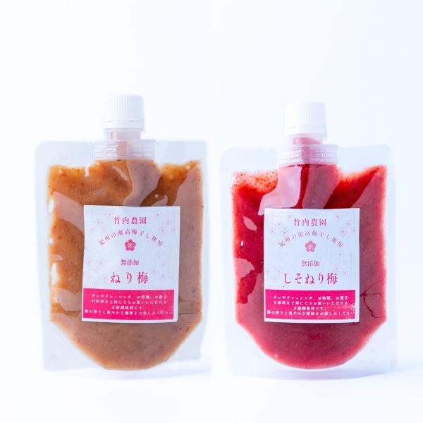 梅としそと塩だけで作った無添加のしそねり梅と梅と塩だけで作った無添加のねり梅の2種セット使いたいときに使いたい分だけ、手を汚さずに使用できますタレやドレッシング、お料理、お菓子の原料など何にでもお使いいただける万能調味料です。しその香りが食...