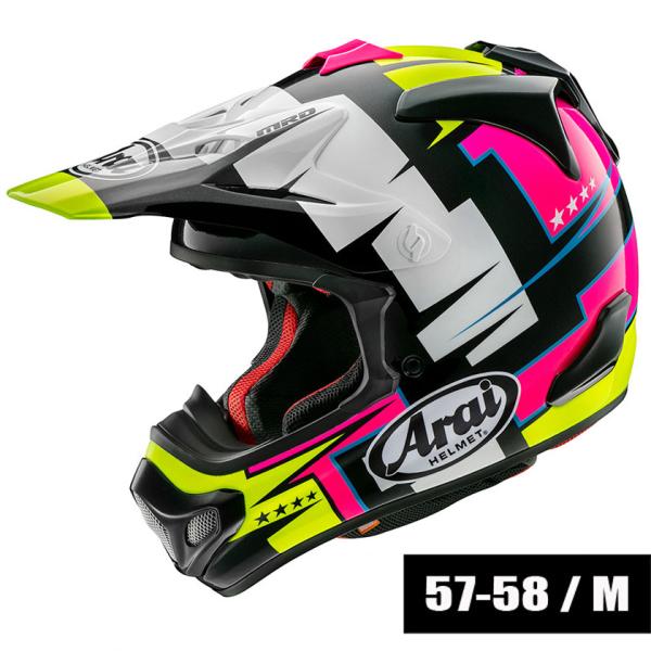 ARAI V CROSS4 サイズ57-58 送料サービス】ARAI Vクロス4 ヘルメット ”バトル”イエロー/57