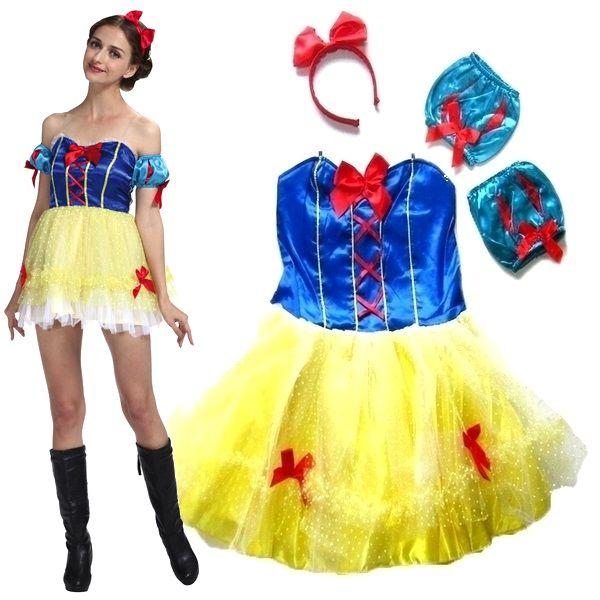 ハロウィン コスプレ 衣装 白雪姫 ワンピース 3点セット レディース スノーホワイト ディズニー コスチューム 衣裳 安い 送料無料 Hw Hw アールスカイ 通販 Yahoo ショッピング