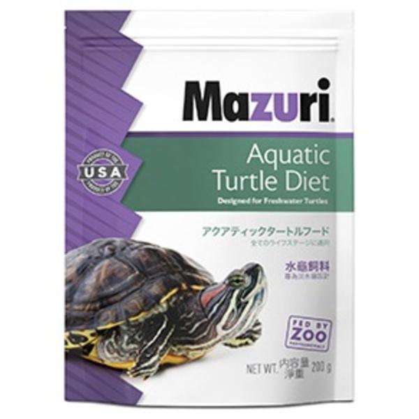 全てのライフステージに適用！Mazuri アクアティックタートルダイエット(淡水ガメ用) 200g ●ニシキガメやアカミミガメなどの淡水ガメの全ライフステージに対応するように作られた飼料です。 ●栄養的に完全な飼料なので、ビタミンやミネラル...